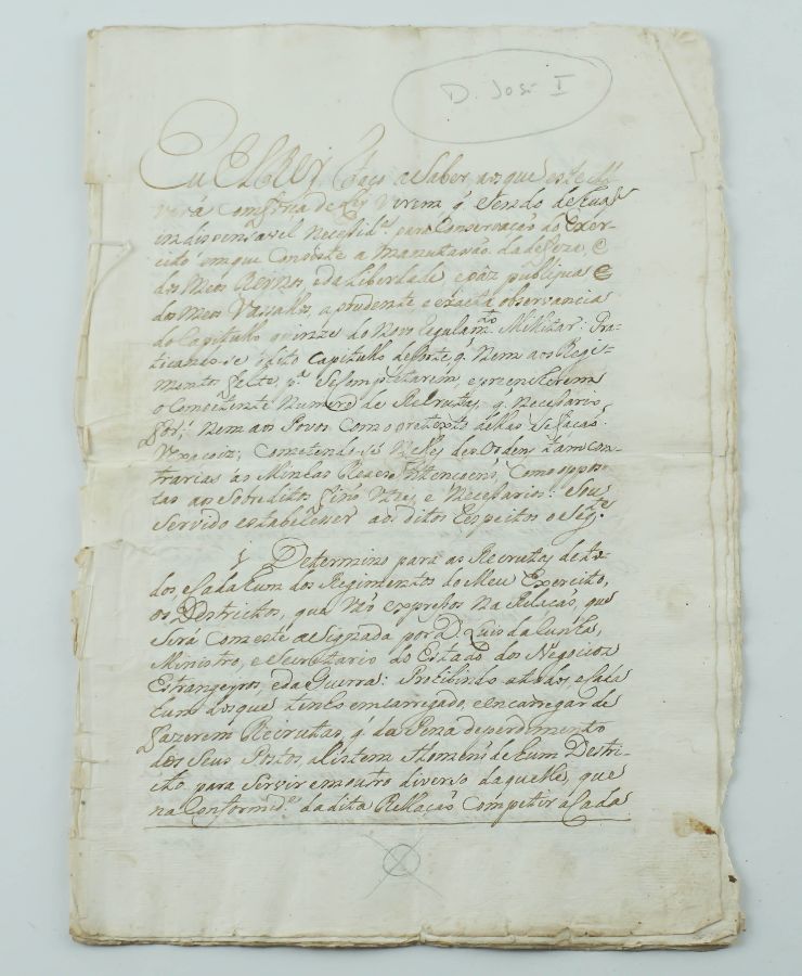 Manuscrito militar Rei D. José I, 1764