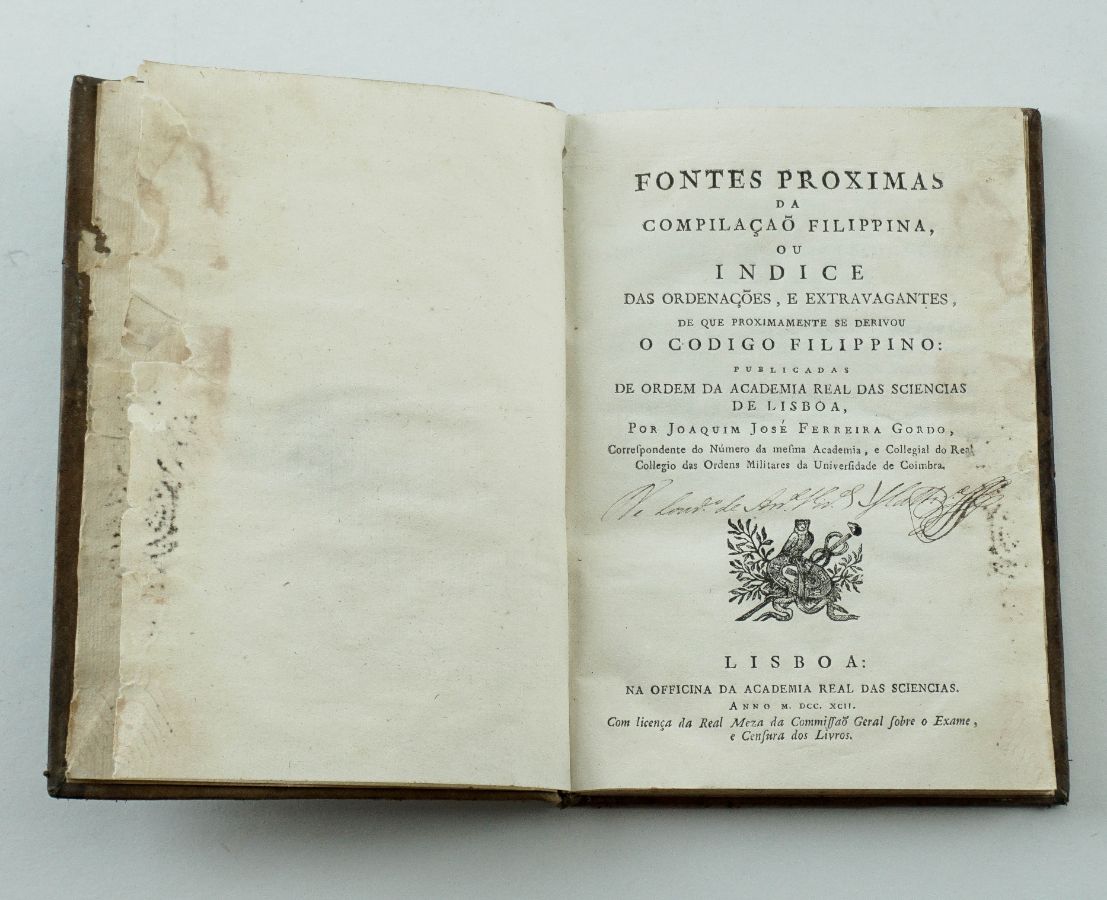 Fontes Proximas da Compilação Filippina – 1792