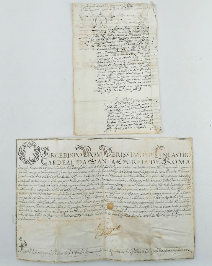 Inquisição - Cata Patente em pergaminho. 1691.