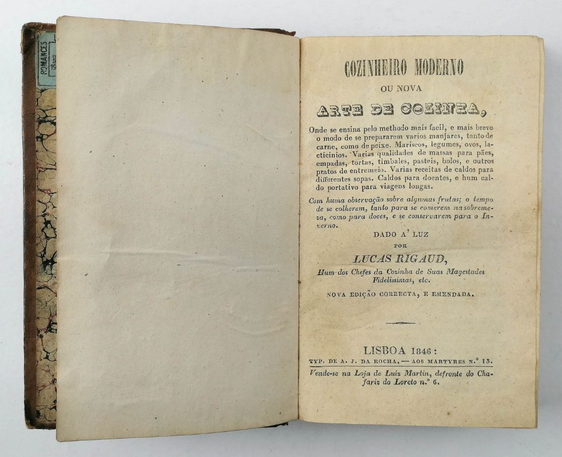 Cozinheiro Moderno ou Nova Arte de Cozinha (1846)