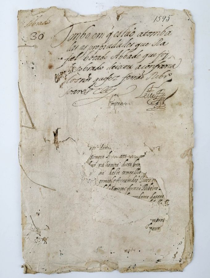 Manuscrito Confraria do Santissimo Sacramento, 1595