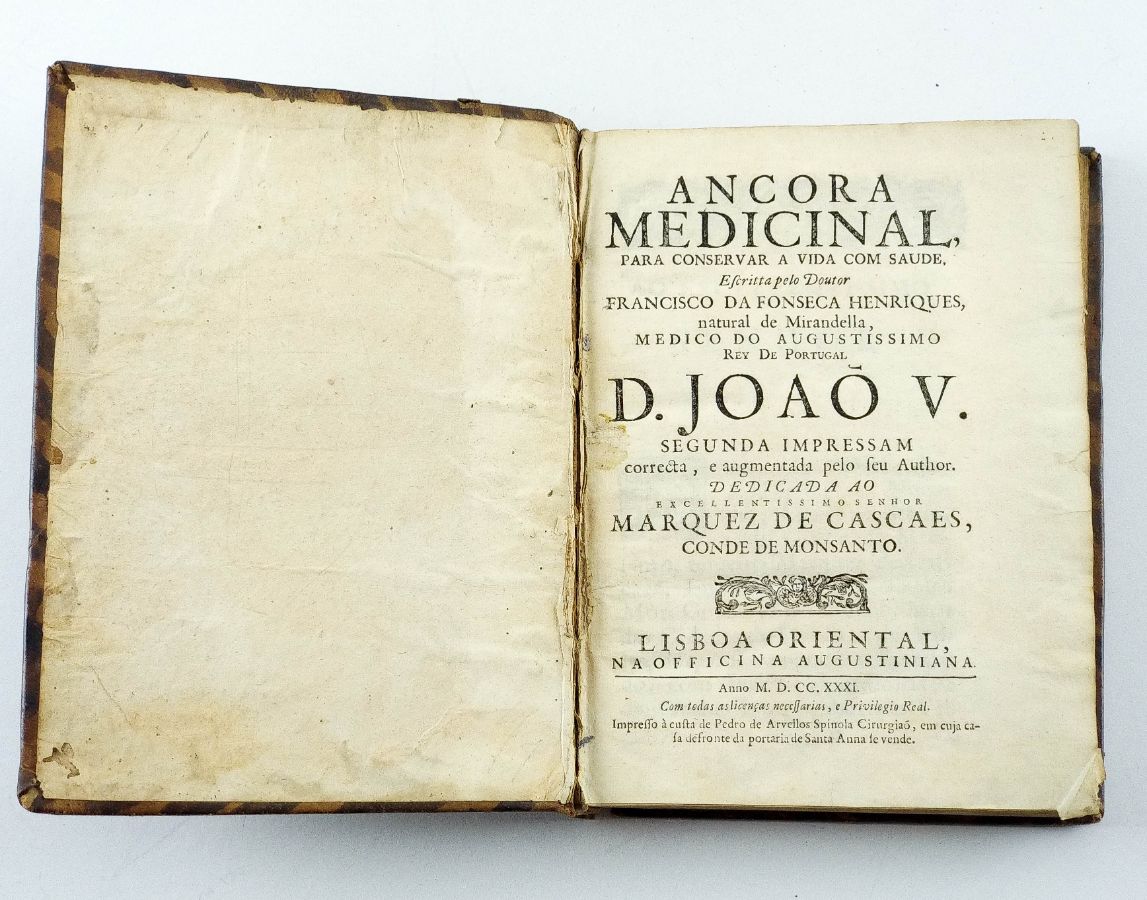 Ancora Medicinal para conservar a vida com Saúde 1731