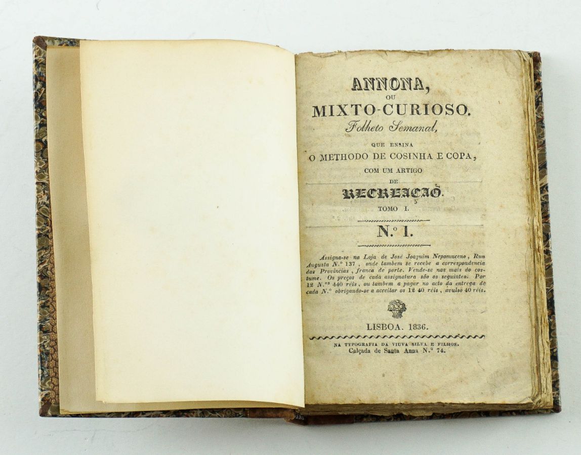 Raríssimo periódico. - Annona Ou Mixto-Curioso.