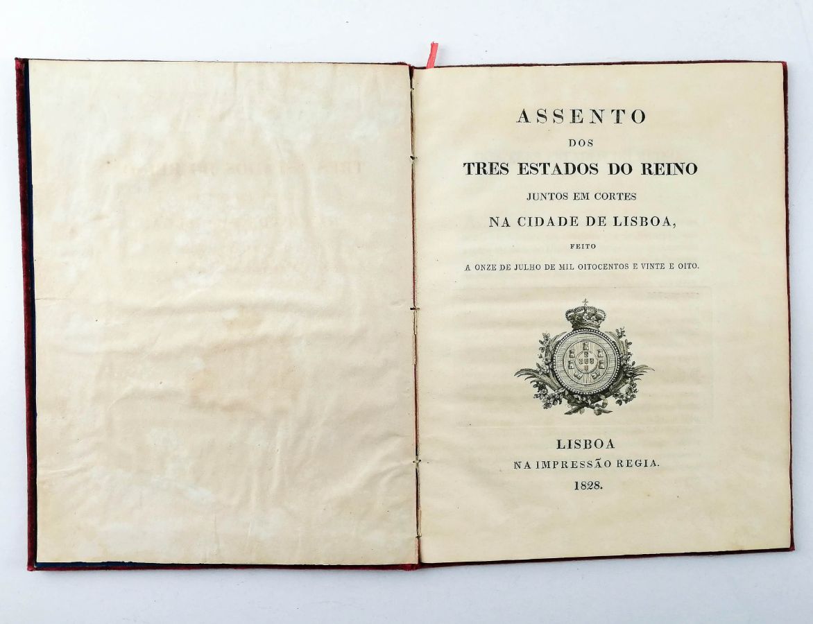 Assento dos Tres Estados do Reino, juntos em Cortes na Cidade de Lisboa, feito a onze de Julho de 1828