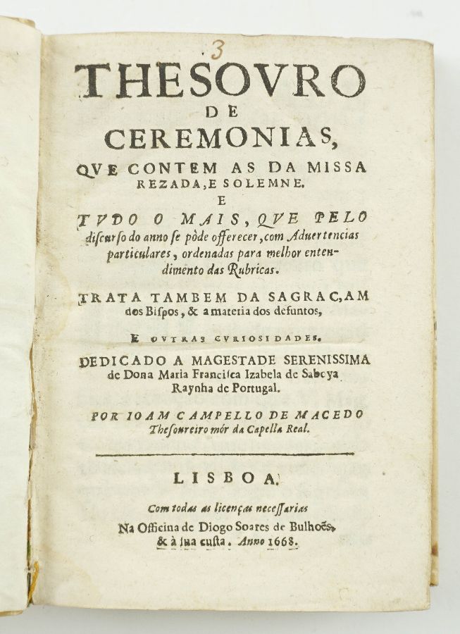 Thesouro de Ceremonias – 1665