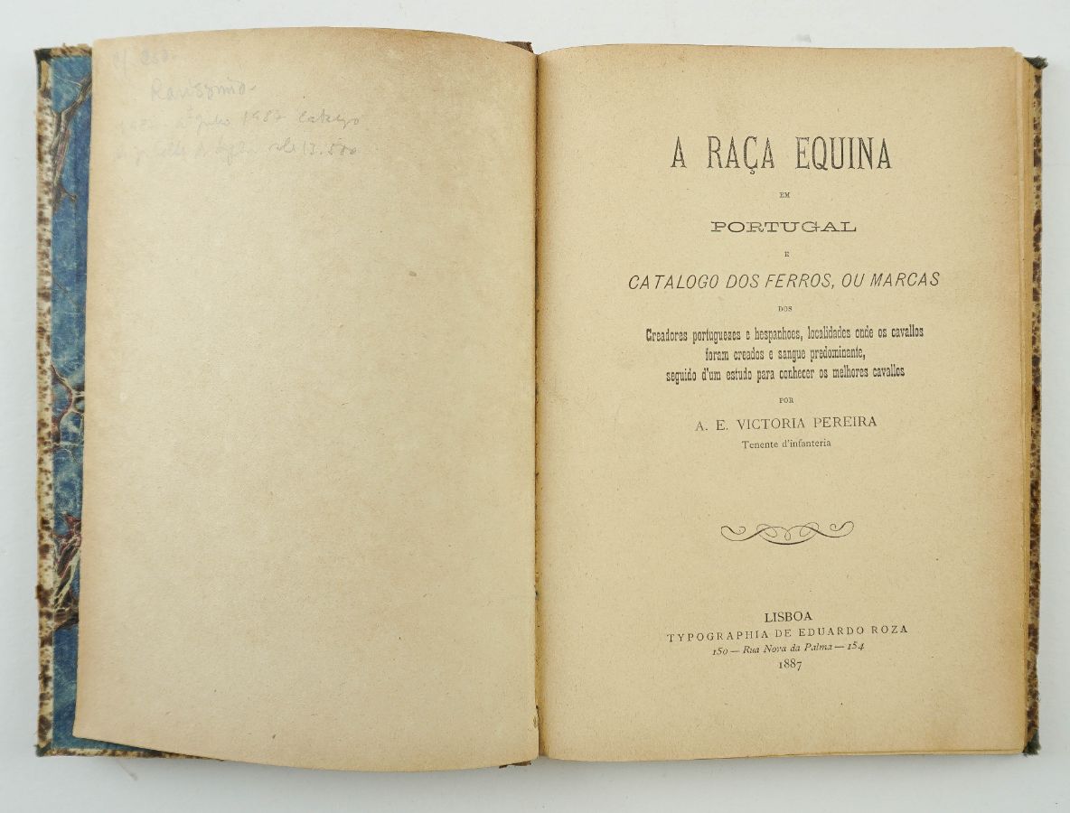 A Raça Equina em Portugal e Catálogo dos Ferros, ou Marcas , 1887