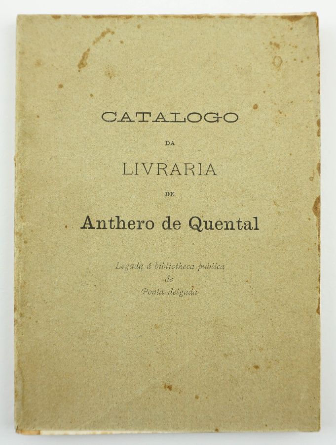 Catálogo da Livraria de Anthero de Quental (1899)
