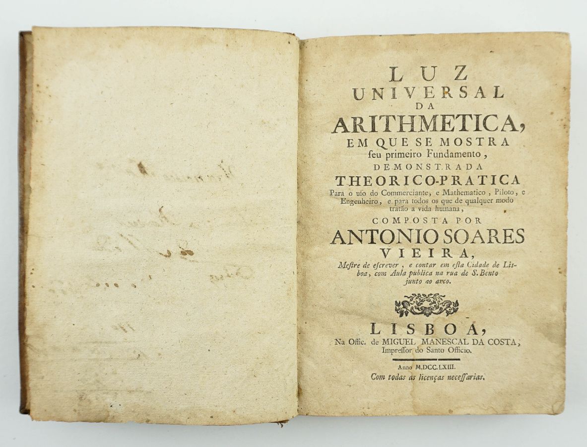 Luz Universal da Arithmetica (1763)