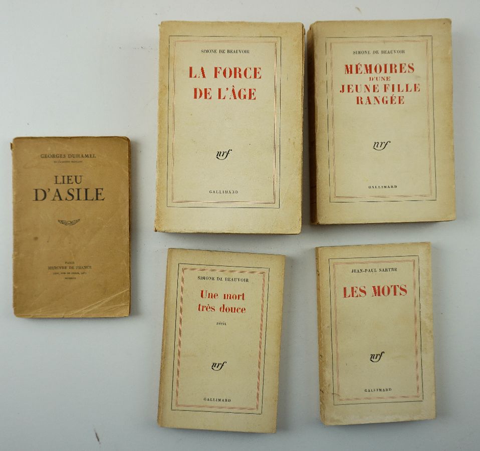 Autores Franceses: Simone de Beauvoir / Jean – Paul Satre / Georges Duhamel – Primeiras Edições