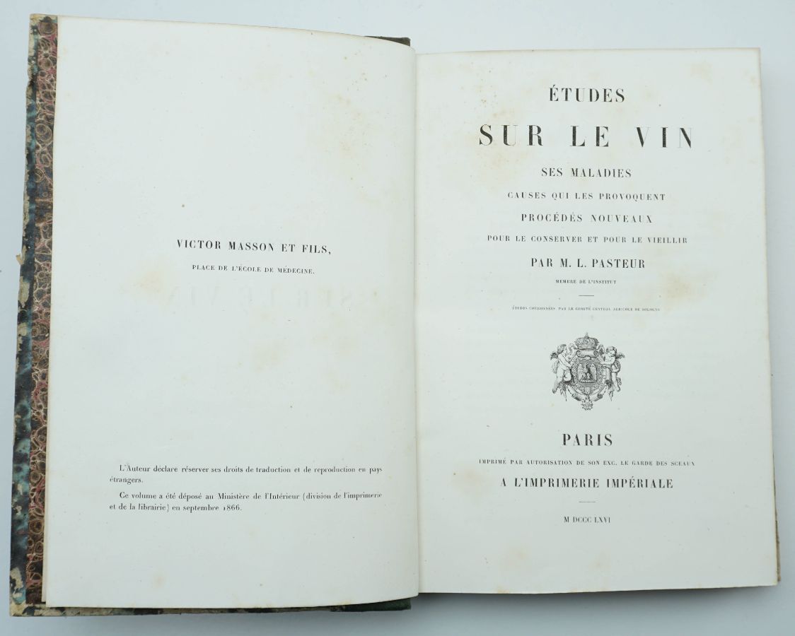 M. L. Pasteur - Études sur le Vin (1866)