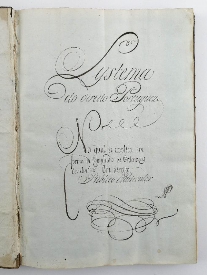 Manuscrito de Livro de Direito do séc XVIII
