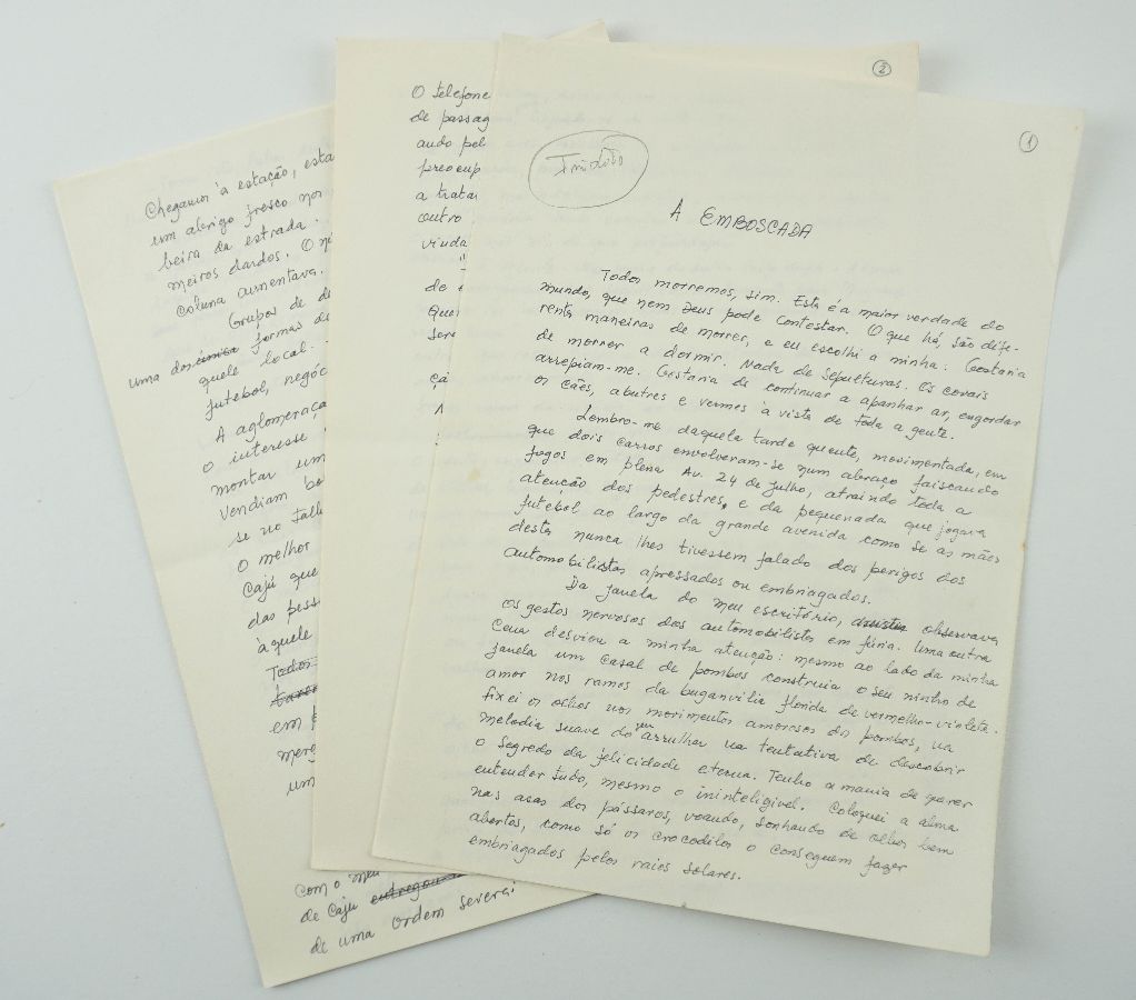 Manuscrito de obra Inédita Paulina Chiziane
