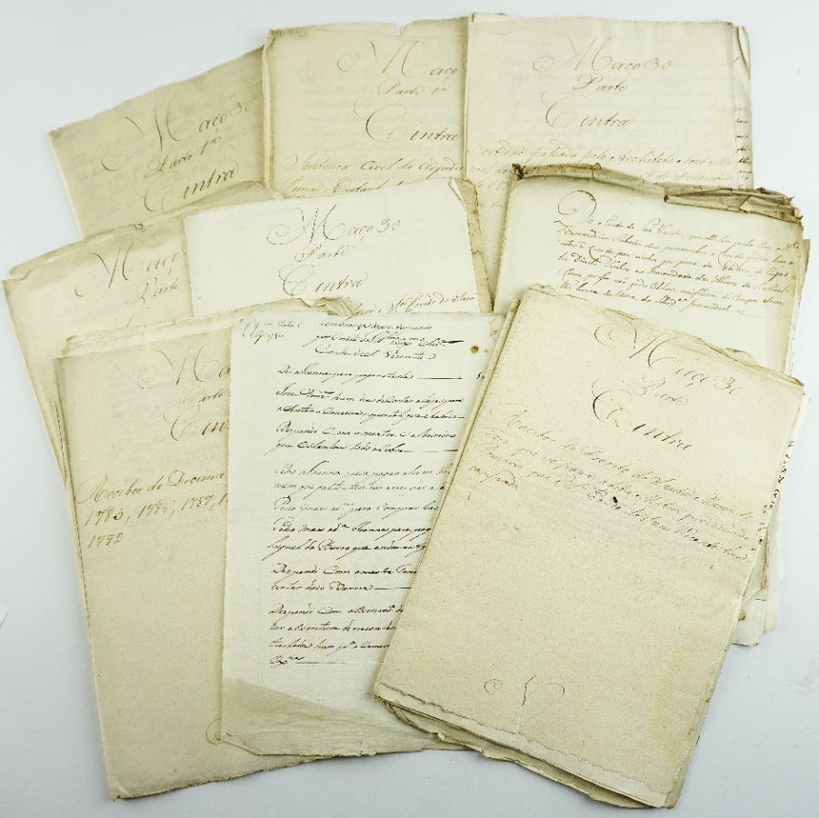 CONDES DE SÃO VICENTE. LOTE DE MANUSCRITOS. SÉC. XVIII