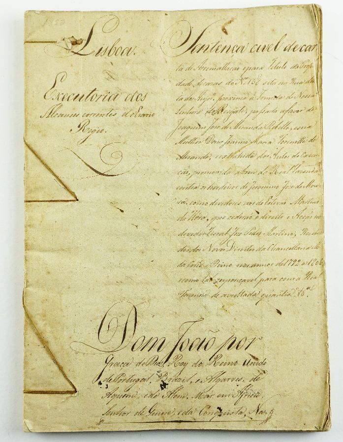 ANJOS, LISBOA. SENTENÇA CÍVEL DE ARREMATAÇÃO. JOAQUIM JOSÉ DE MIRANDA REBELO.