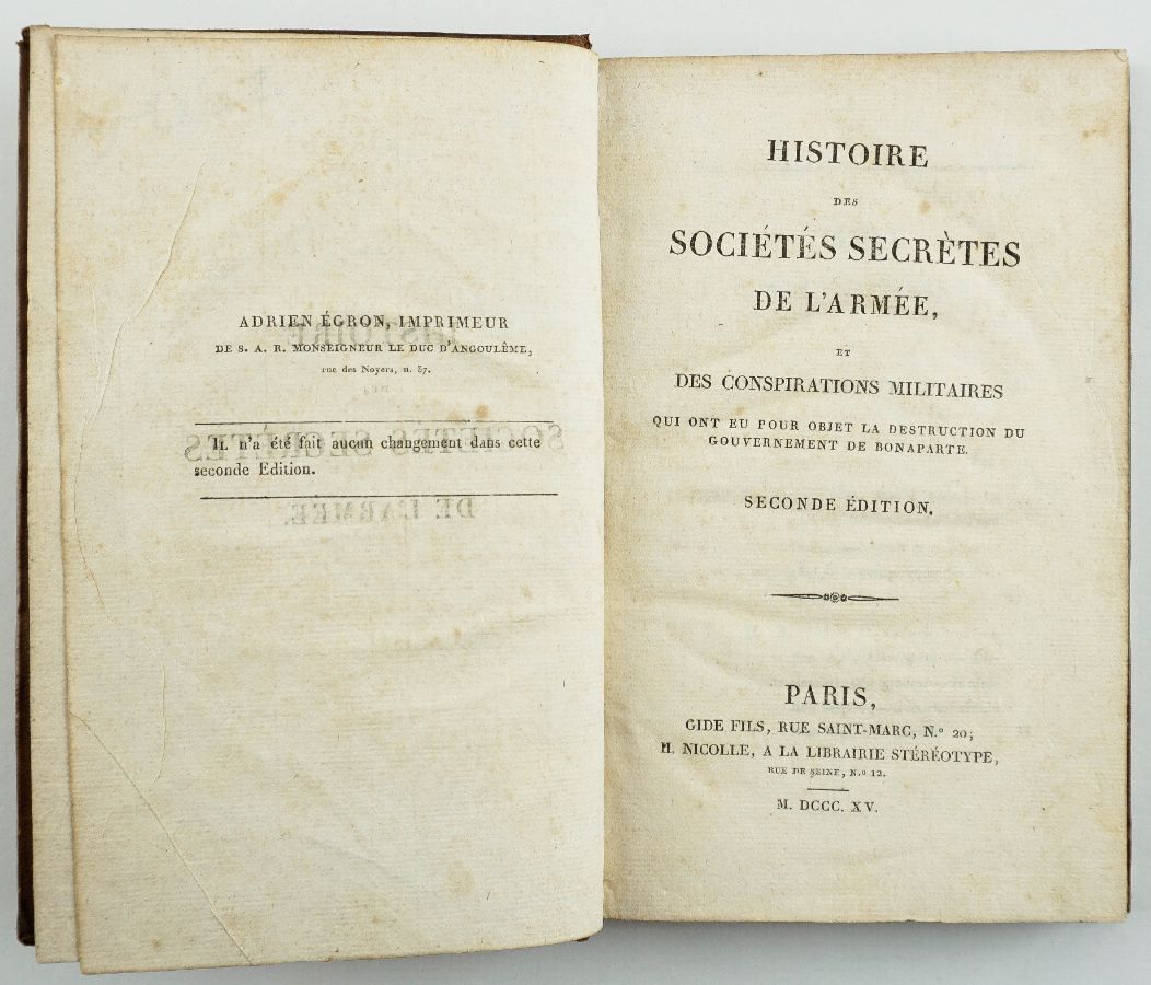 Sociedades secretas no exército napoleónico (1815)
