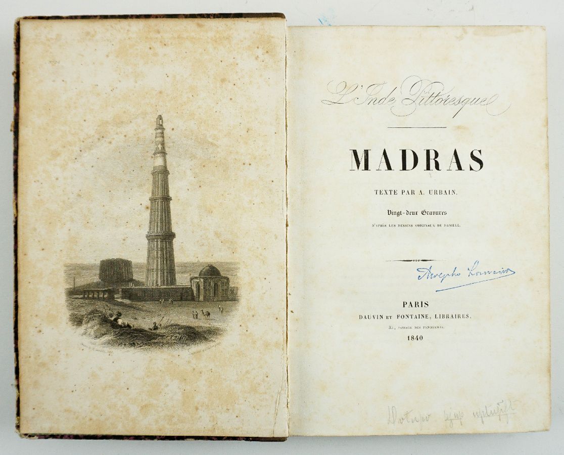 L'Inde pittoresque - Madras. 1840.
