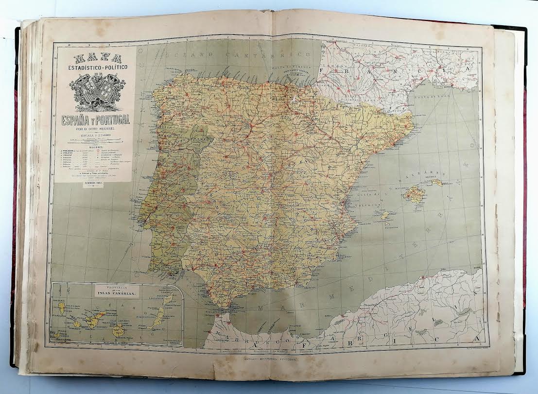 MONUMENTAL ATLAS GEOGRÁFICO UNIVERSAL - 1877