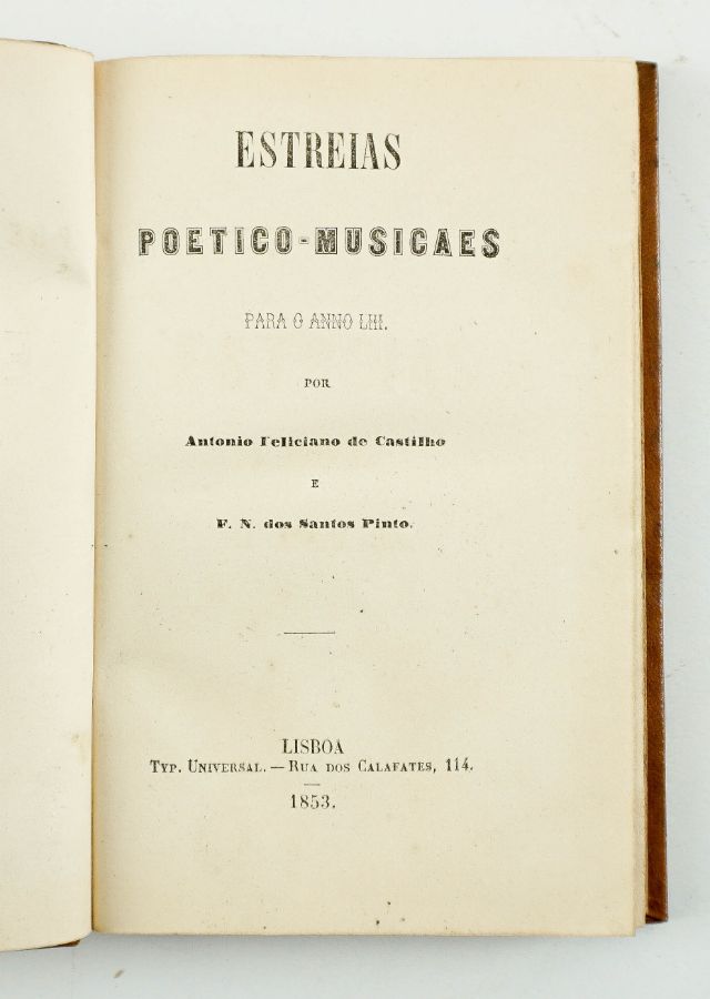 Estreias Poetico-Musicaes - 1853