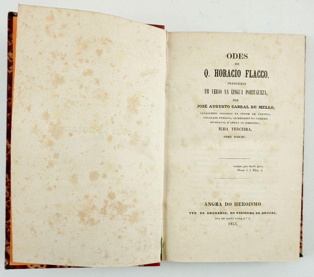 Rara edição açoreana – 1853