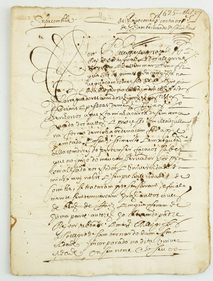 Raro Manuscrito em papel (Seis bifólios cosidos)