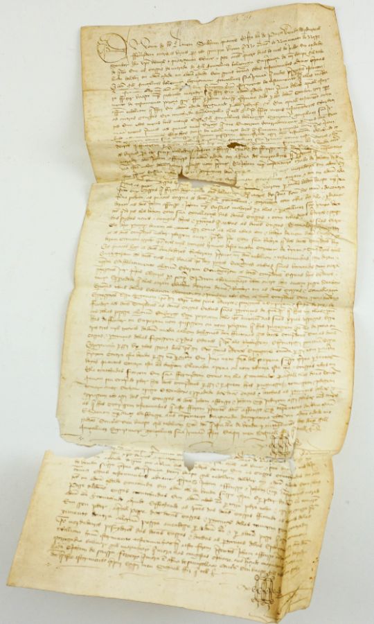 Raro Manuscrito sobre pergaminho