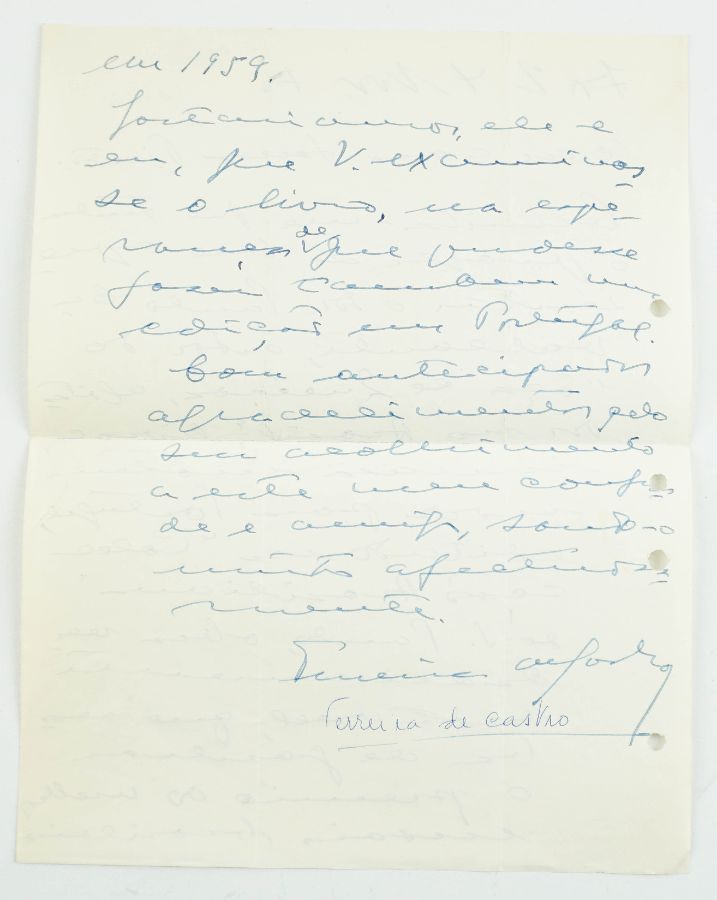 Ferreira de Castro – manuscrito