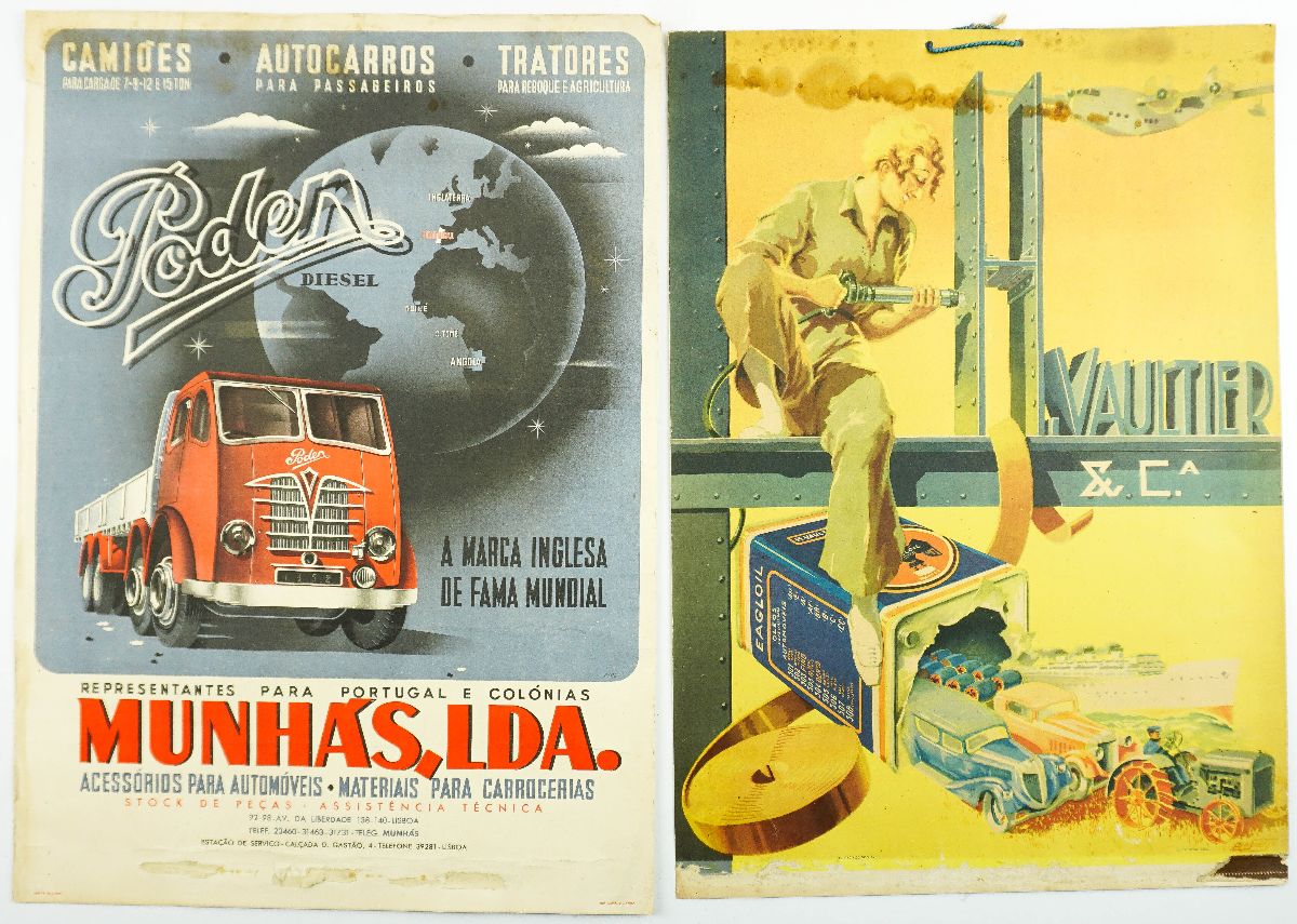 Cartazes publicitários para peças Automovéis
