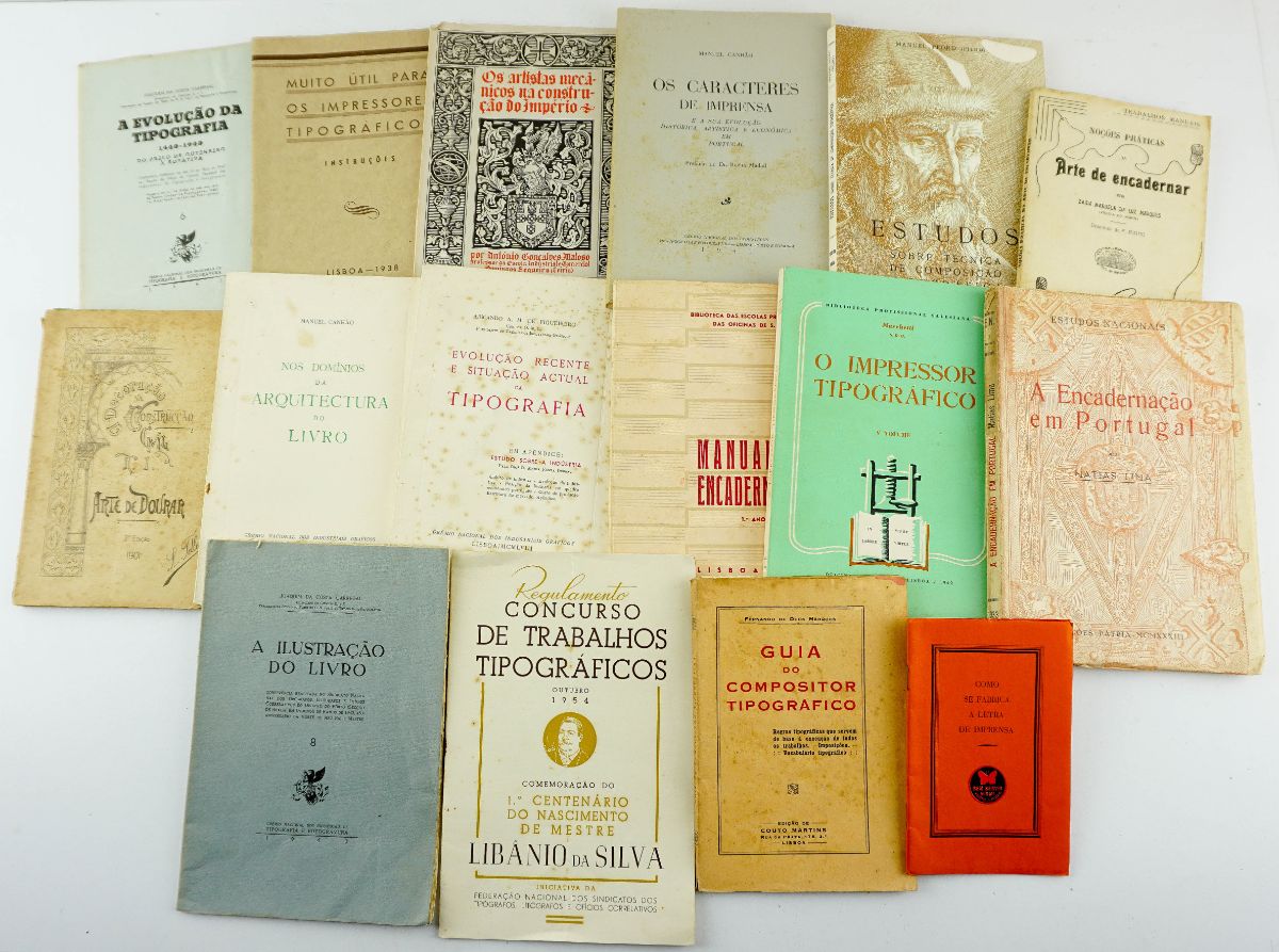 Colecção de livros sobre Impressão, Encadernação e o Livro