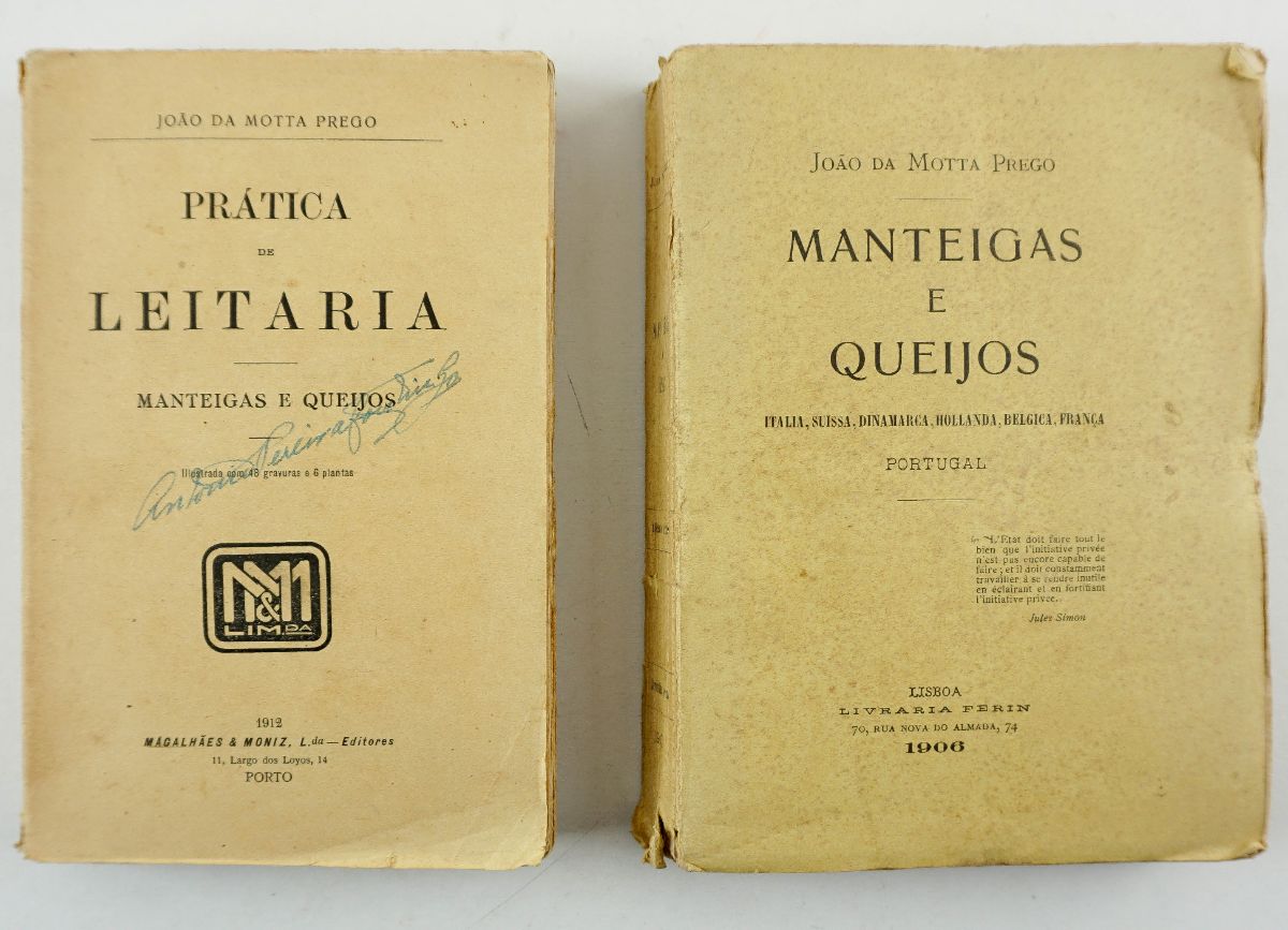 Livros sobre manteigas e queijos