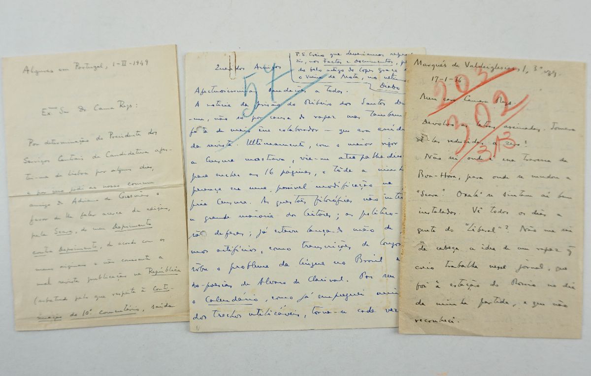 Cartas inéditas de António Sérgio para Câmara Reys
