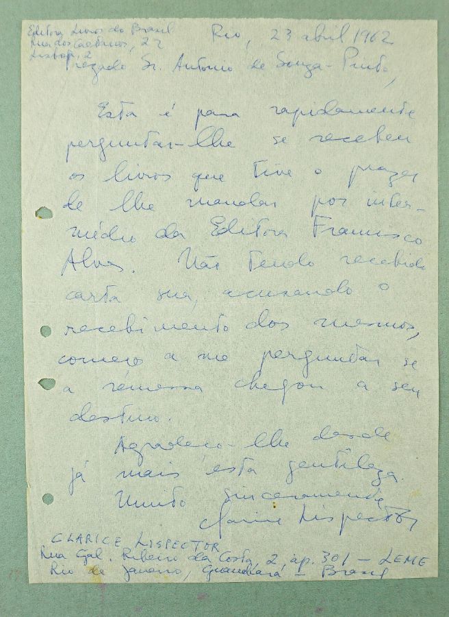 Clarice Lispector – Manuscrito