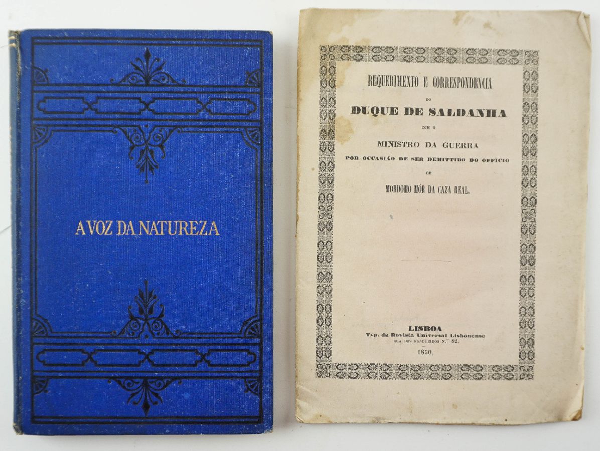 Livro e pequeno prospeto do Duque de Saldanha