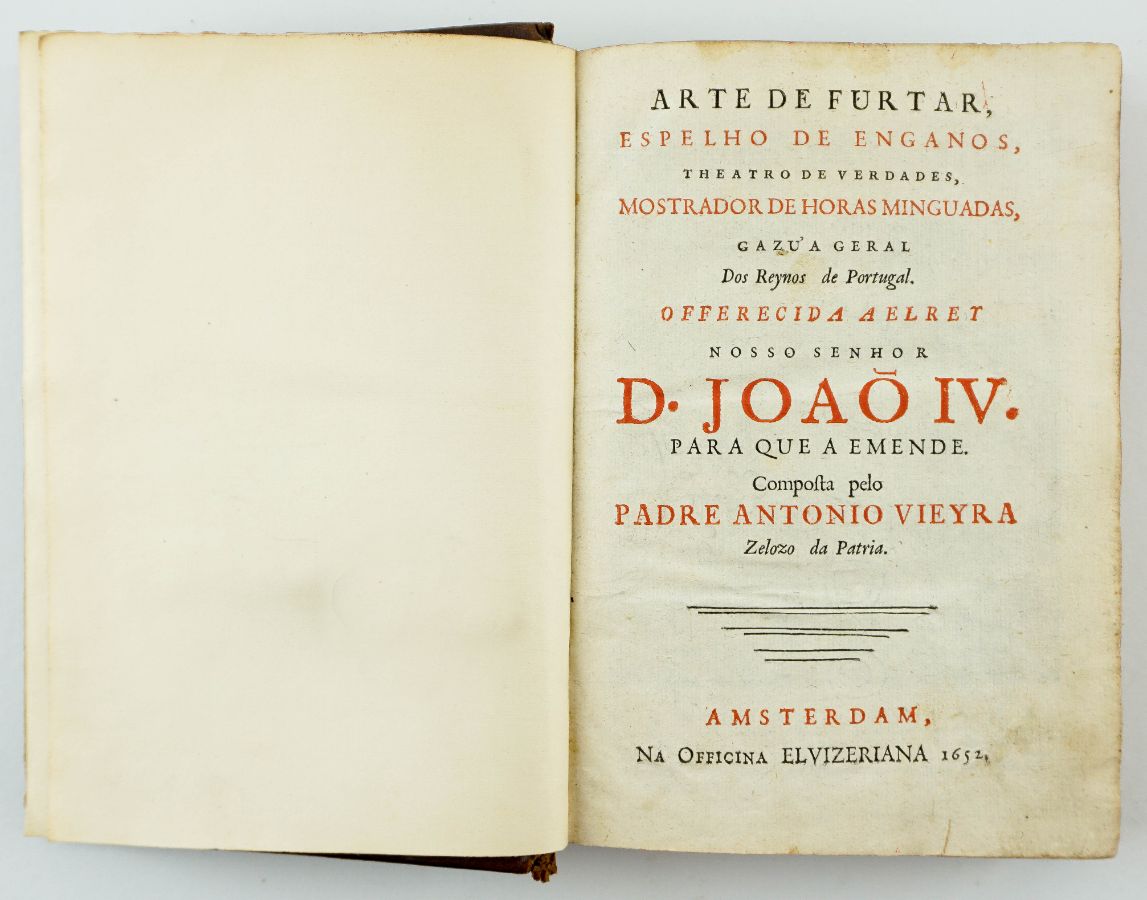Arte de Furtar – edição de 1652