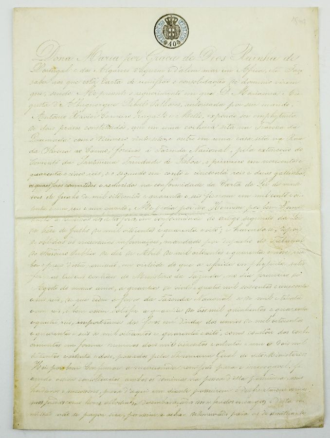 CARTA RÉGIA D. MARIA II