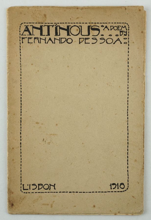 Fernando Pessoa. Antinous. Com dedicatória do autor.