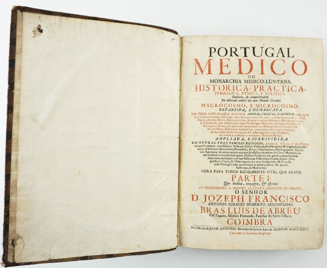 Portugal Medico, ou Monarchia Medico-Lusitana (Coimbra, 1726)