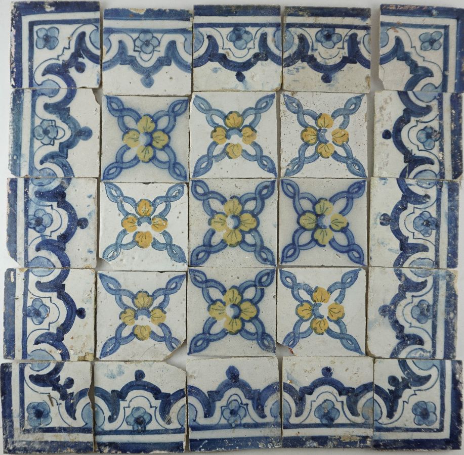 Painel de 25 azulejos