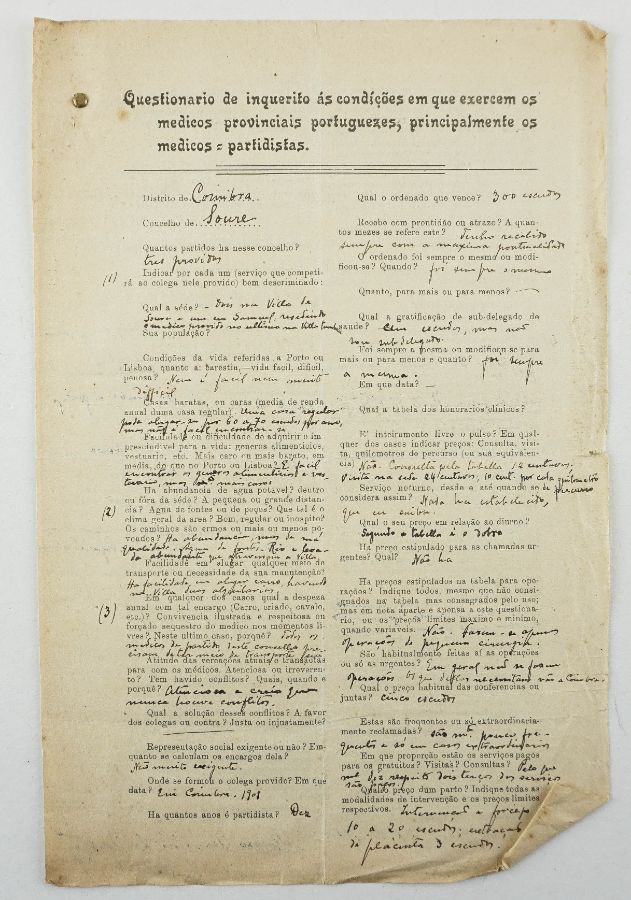 Um Inquérito à situação médica e sanitária em Portugal em 1915