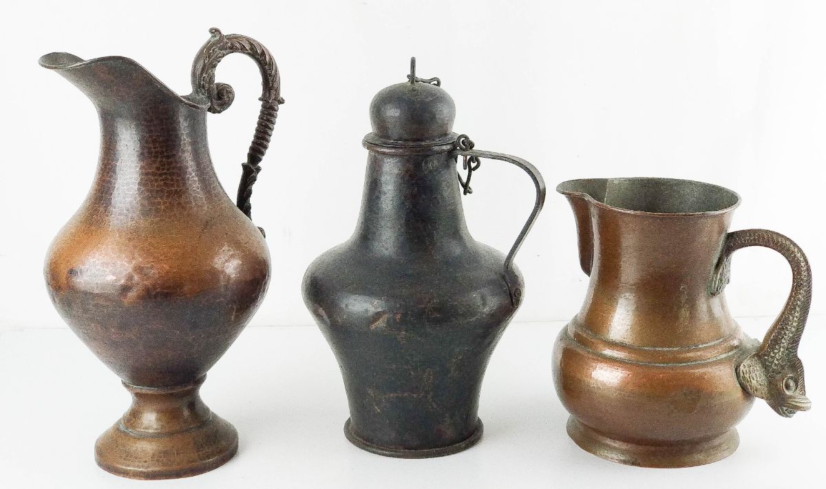 3 Peças em cobre