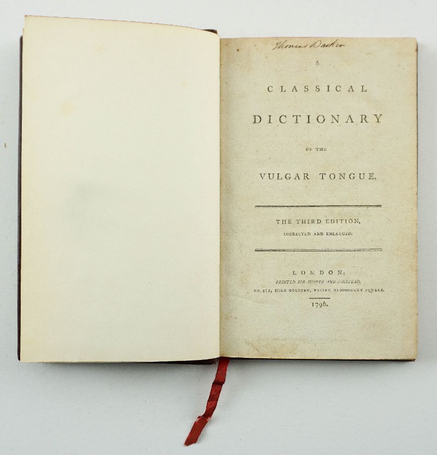 A Classical Dictionary of The Vulgar Tongue (1776)
