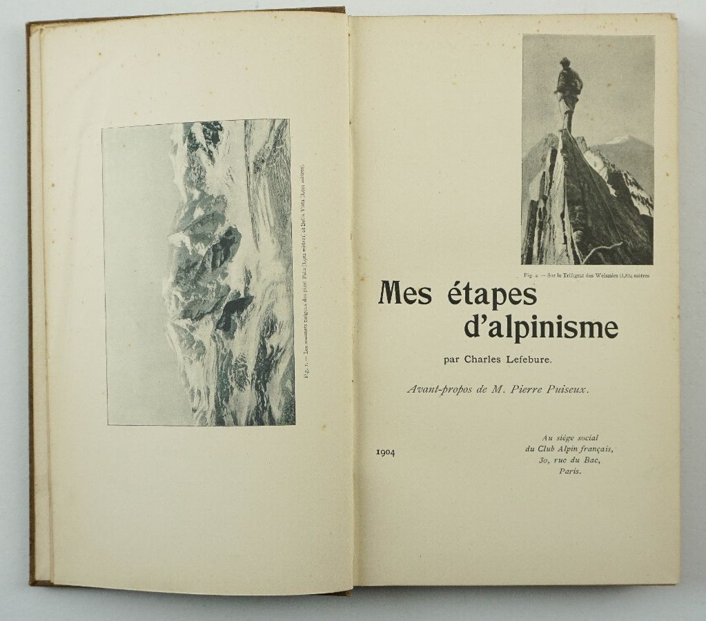Charles Lefebure - Mes Ėtapes d’Alpinisme – com dedicatória