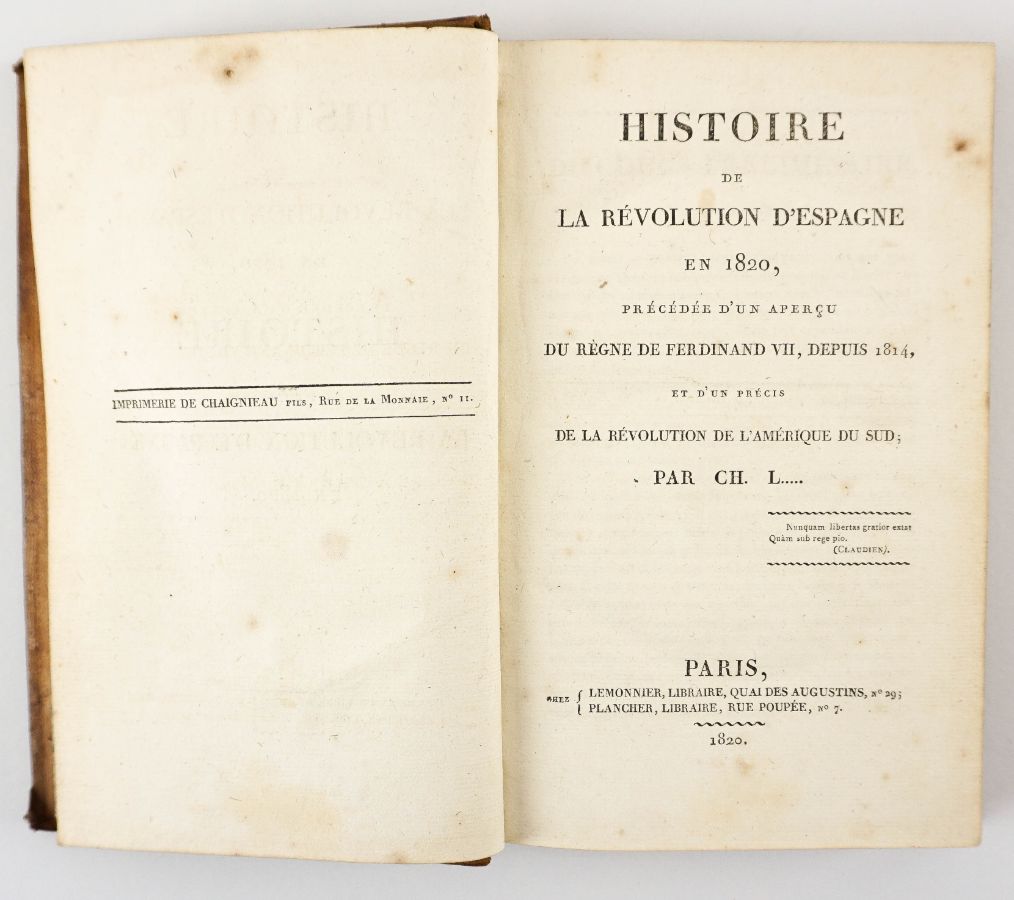 Obra sobre a Revolução liberal espanhola de 1820