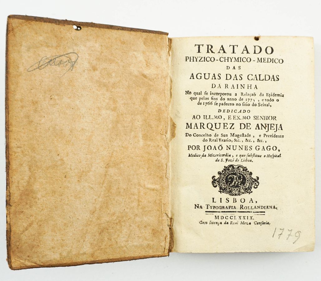 Tratado Fisico Quimico Medico Das Aguas Das Caldas Da Rainha – 1779