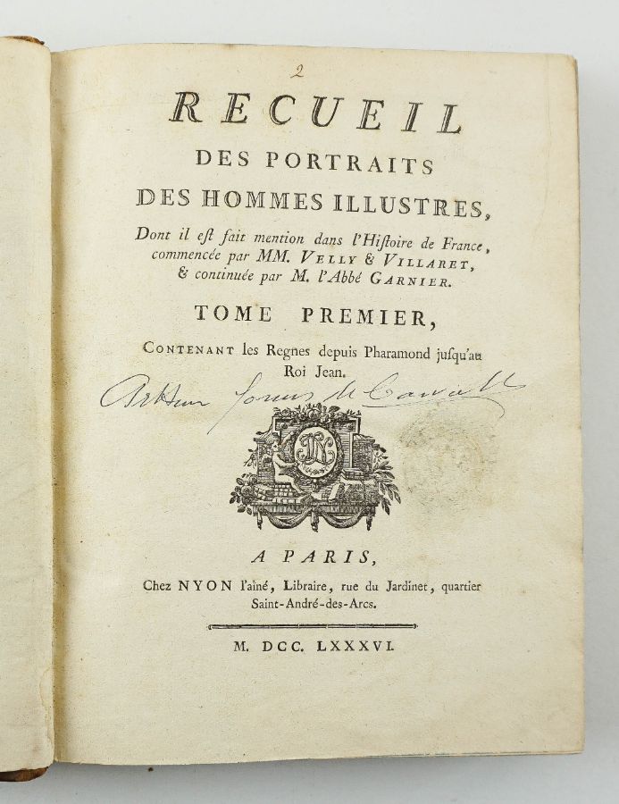 Recueil des Portraits des Hommes Ilustres (1781-1786)