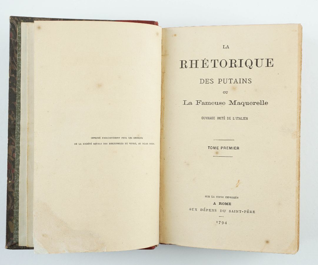Raro livro erótico francês clandestino (1880)