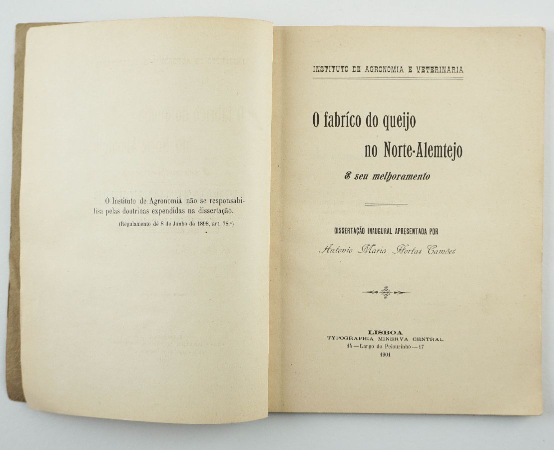 Rara tese sobre o fabrico de queijo no Alto-Alentejo (1904)