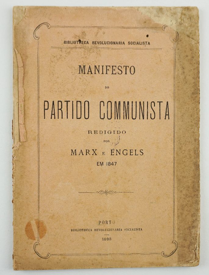 Rara edição portuguesa do Manifesto Comunista (1893)