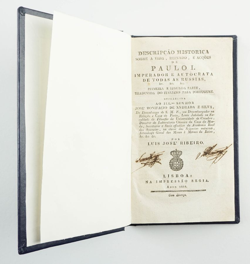 Livro sobre o Czar Paulo I (1818)