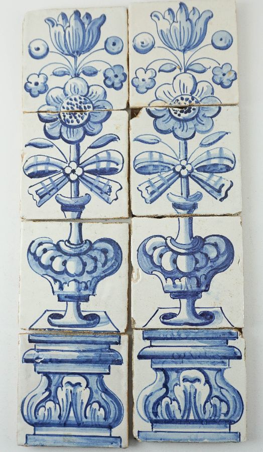 2 Linhas de 4 azulejos