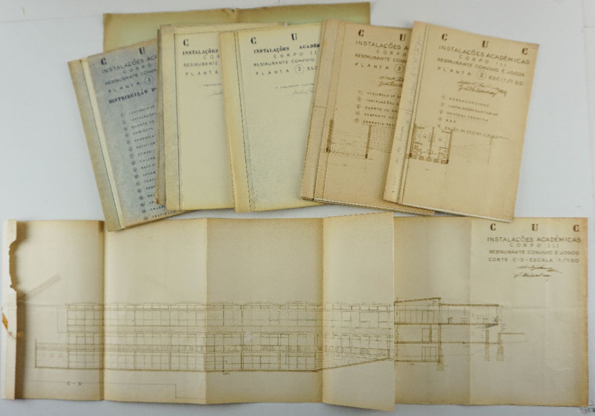 Plantas CUC Instalações Académicas Coimbra arquitetos Alberto José Pessoa e João Abel Manta.